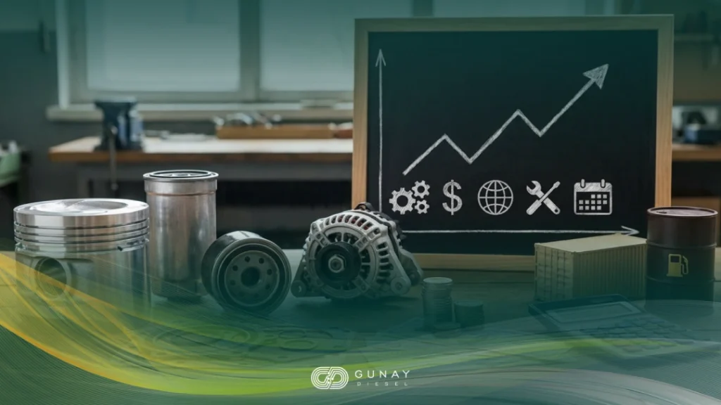 لیست قیمت قطعات یدکی دیزل ژنراتور و عوامل موثر بر آن