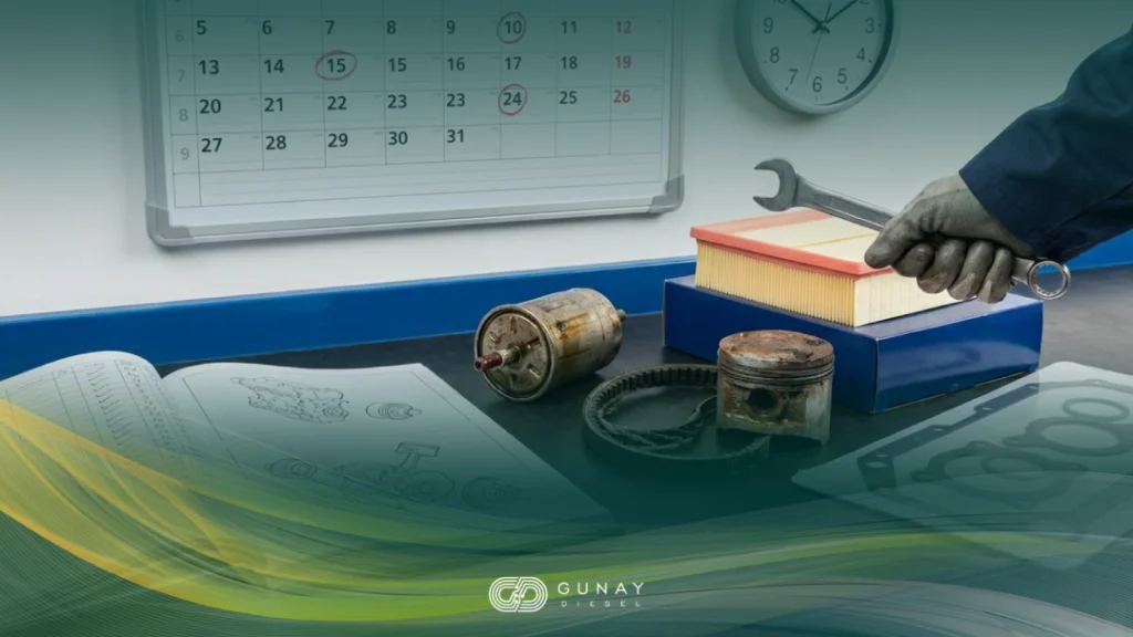 زمان بندی تعویض قطعات فرسوده دیزل ژنراتور